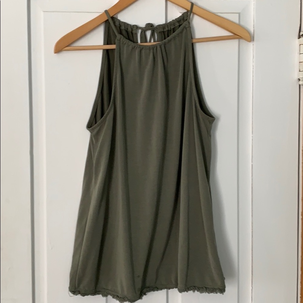 Green tank top